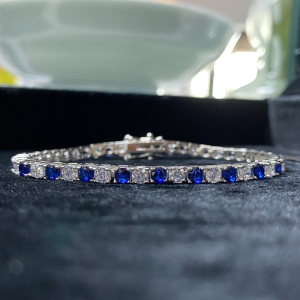 parkling Diamond-Cut Tennis Chain