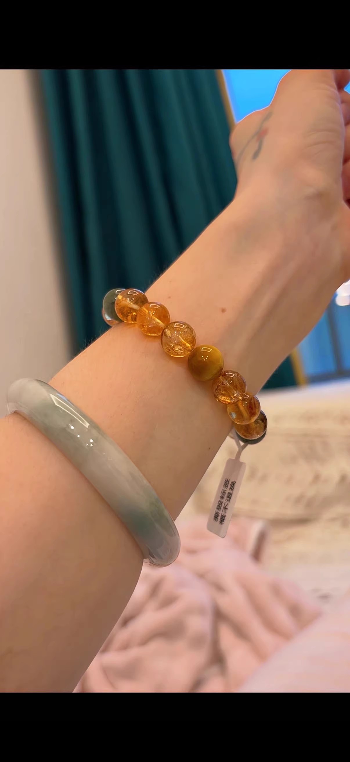 Premium Multi-Stone Blend: A powerful combination of natural Citrine, Golden Rutilated Quartz (Hair Crystal), and Golden Tiger's Eye for a stunning, high-energy aesthetic.Ultimate Wealth & Prosperity: Known as the "Merchant's Stone," Citrine is paired with Rutilated Quartz to attract financial abundance, career success, and good fortune. Dynamic Golden Luster: Each bead is hand-selected for its unique internal rutiles and silky chatoyancy, creating a mesmerizing play of light that symbolizes vitality and confidence. Hand-Polished Round Beads: Featuring smooth, high-grade 8mm-10mm beads that feel cool and comfortable against the skin, perfect for daily wear or professional settings. Empowerment & Protection: Beyond its beauty, the inclusion of Golden Tiger's Eye provides grounding energy and mental clarity, helping you stay focused on your professional goals. Meaningful Spiritual Gift: An ideal gift for women entrepreneurs or loved ones, this bracelet comes ready to inspire confidence and manifestation for birthdays or career milestones.